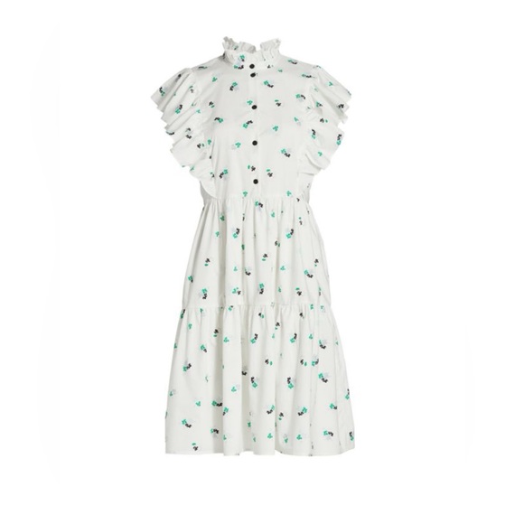 NWT BAUM UND PFERDGARTENAdelynn gathered printed organic cotton-poplin dress - Picture 1 of 13